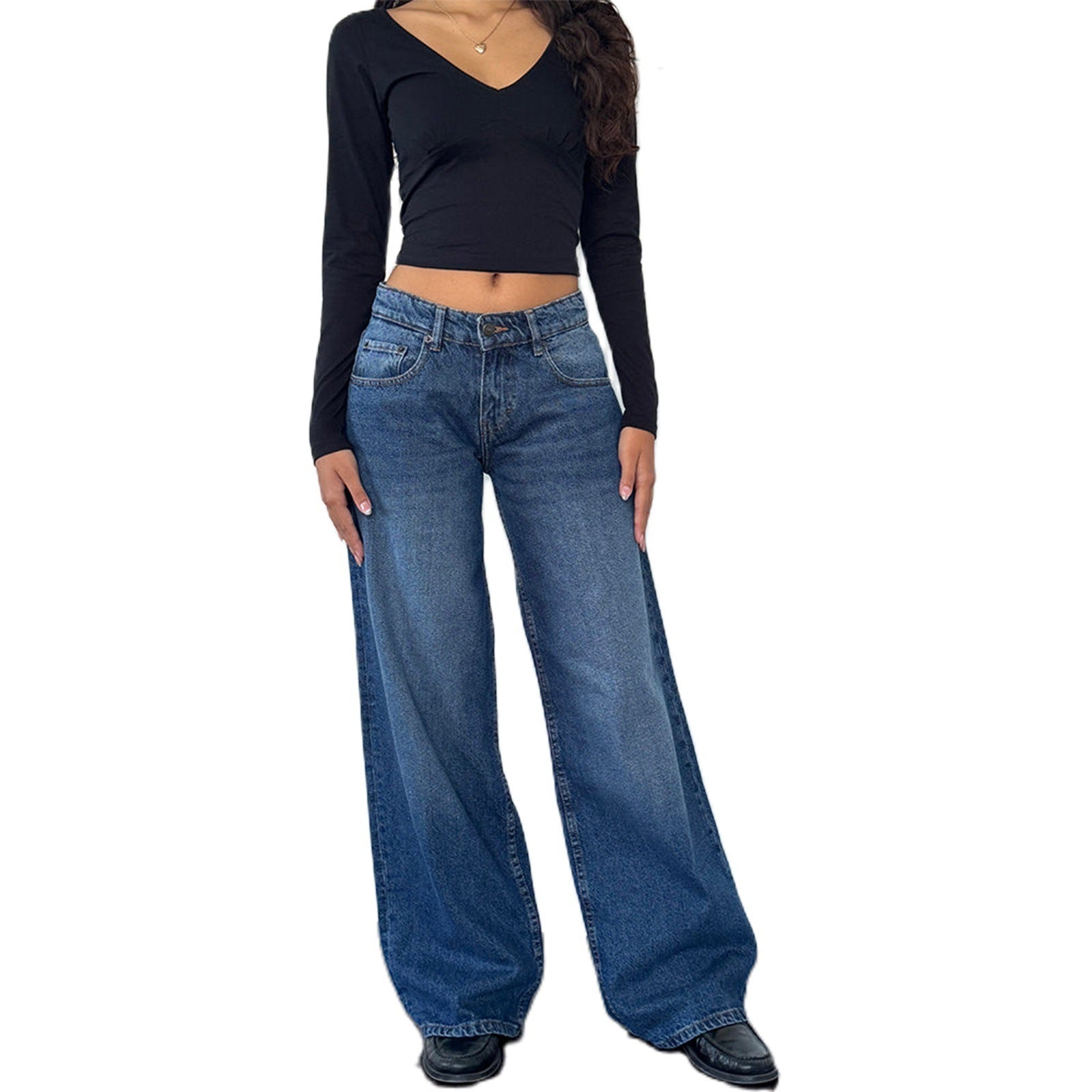 Vanessa – Wide Denim Pants with Feminine Cut