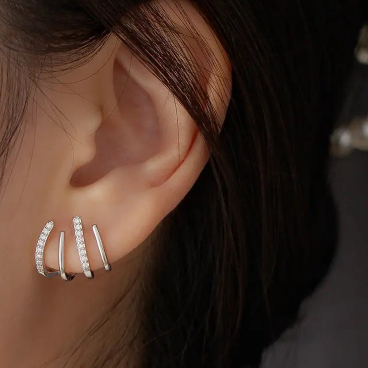 Jennifer – Silver Earrings with Zirconia