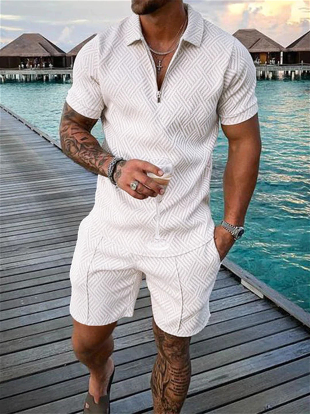 Harvey – Summer suit with short sleeves