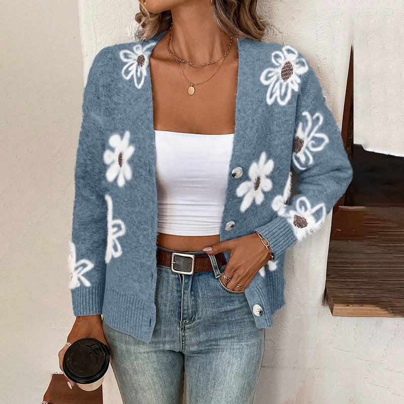 Alice – Floral Print Vest With Buttons