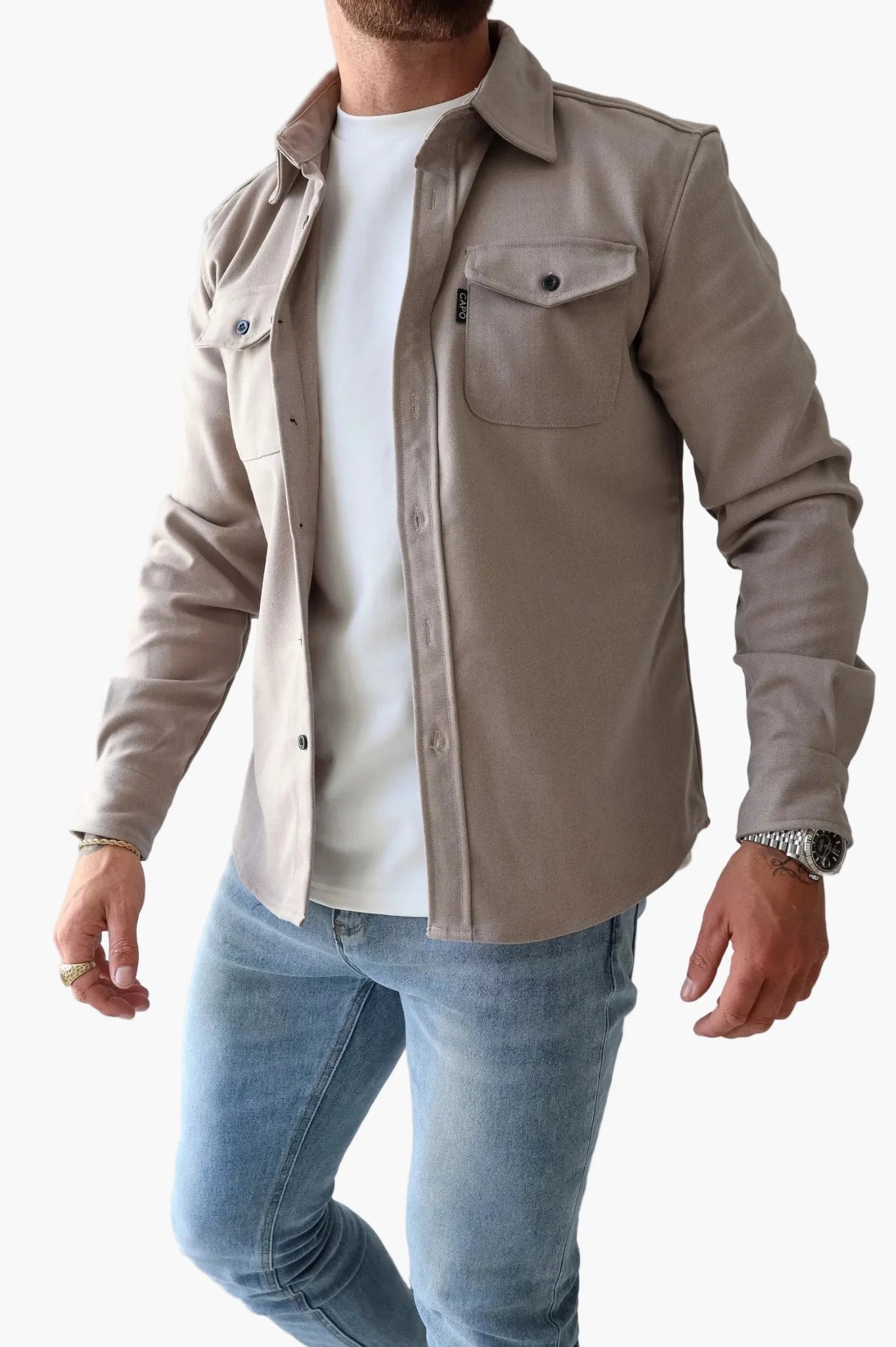 Fashionable Men's Shirt Jacket - Casual Style Coat for Daily Use