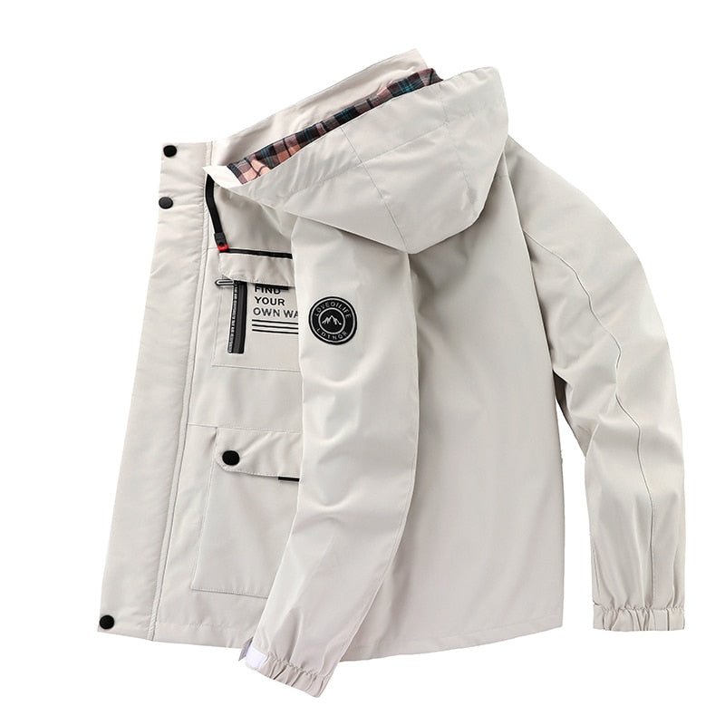 Men's Winter Outdoor Jacket – Windproof & Waterproof – Stylish Muller Jacket with Hood and Practical Pockets