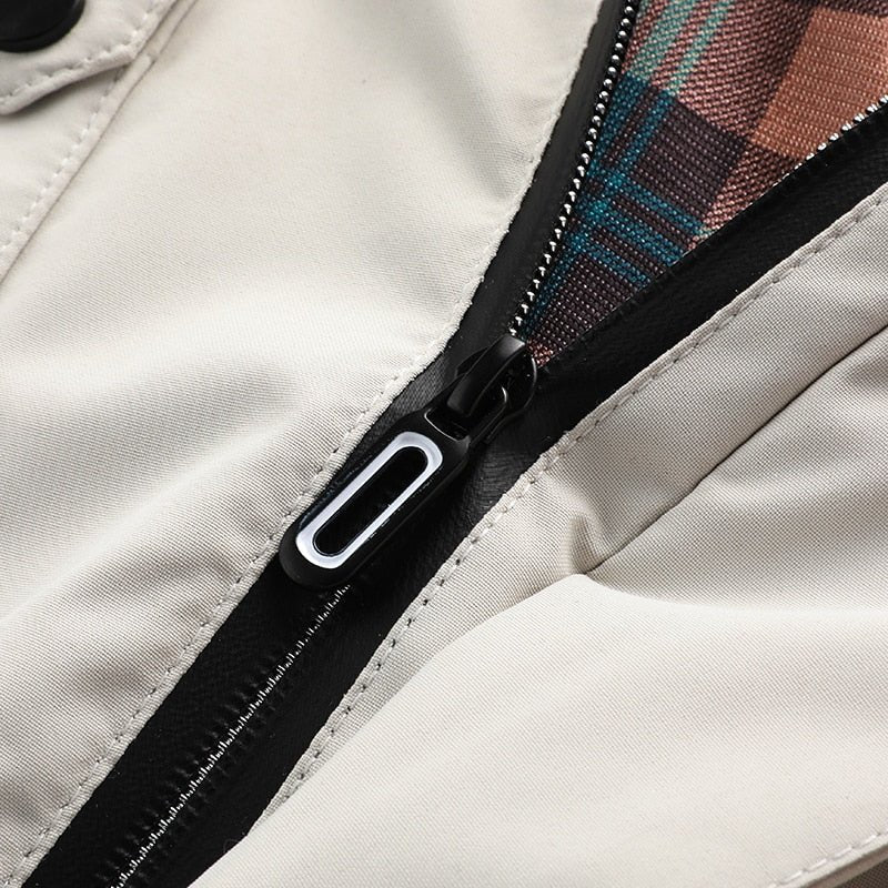 Men's Winter Outdoor Jacket – Windproof & Waterproof – Stylish Muller Jacket with Hood and Practical Pockets