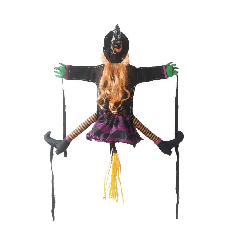 Halloween Witch Decoration with Lighting – For Outdoors and Festive Atmosphere