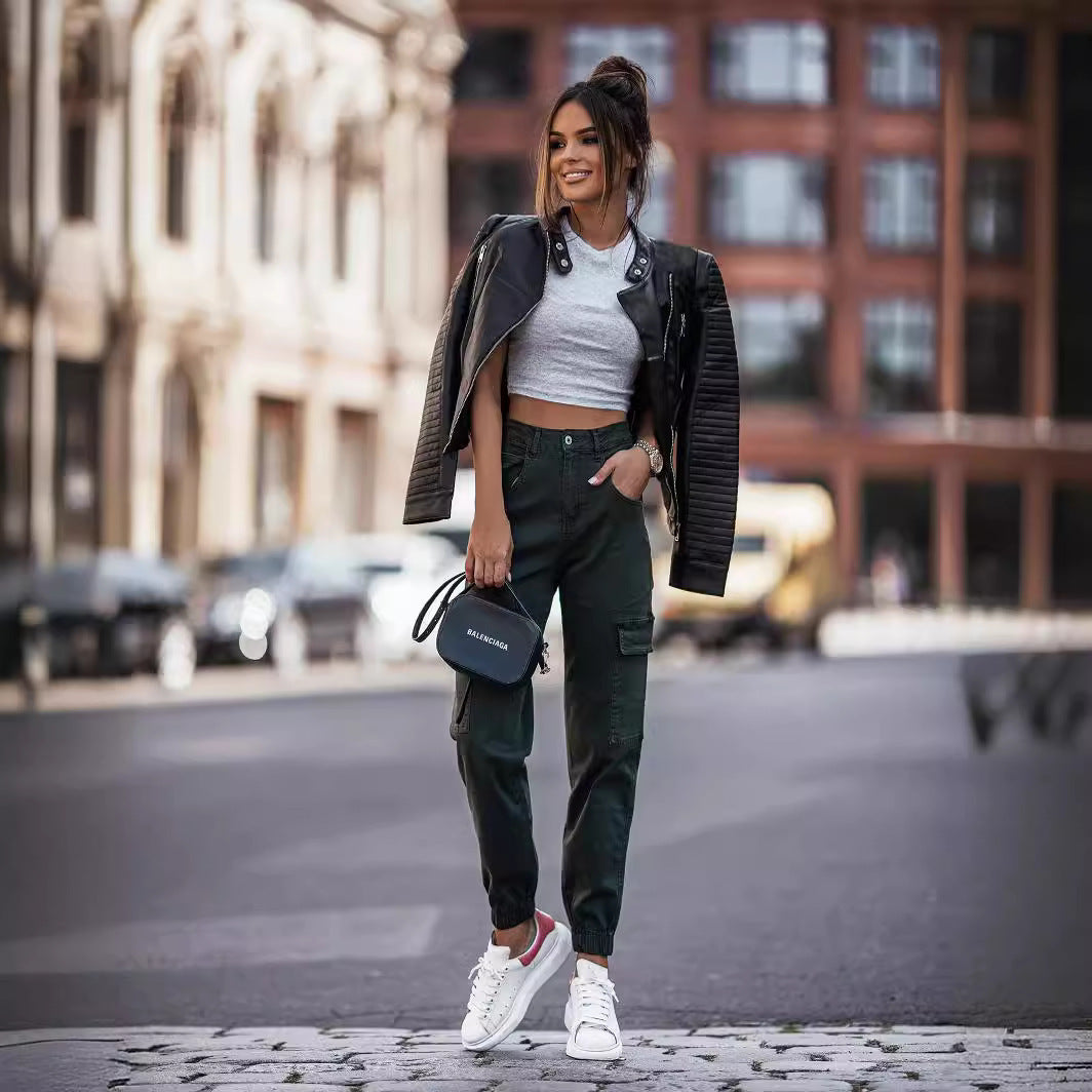 Gabrielle – Slim-fit Black Vegan Leather Jacket
