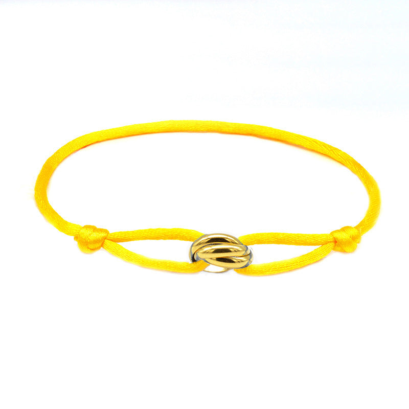 Ladies bracelet with adjustable cord and elegant decorative knot – stylish women's bracelet