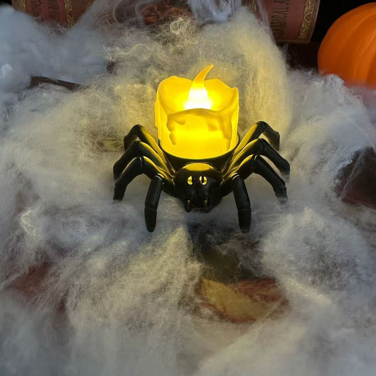 Halloween Spider Candle Lamp – Decoration for Party, Trick-or-Treat & Creepy Atmosphere