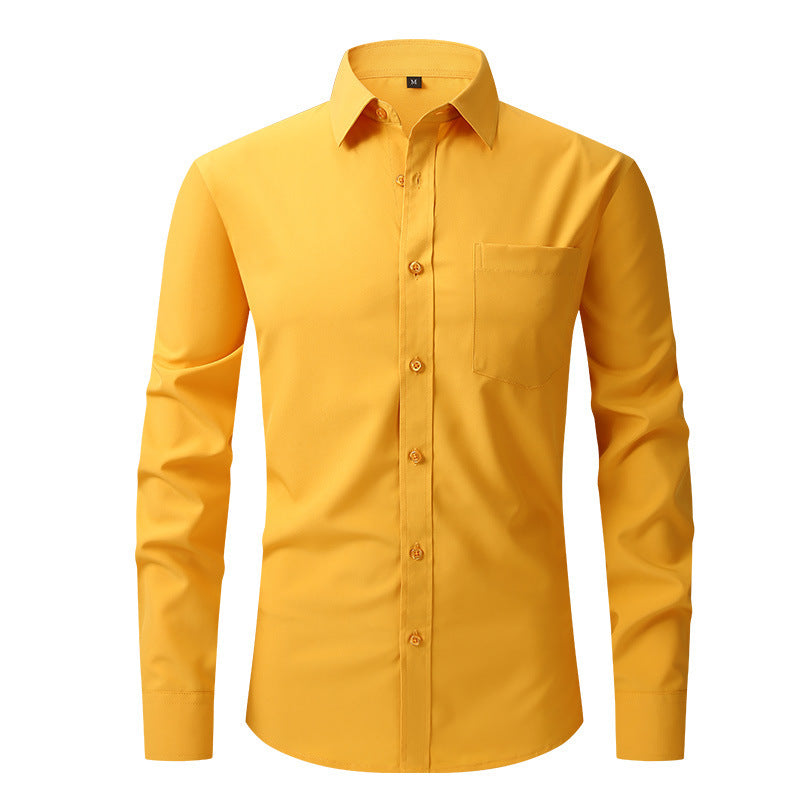 Men's Classic Shirt with Long Sleeves – Stylish Basic for Office or Occasions