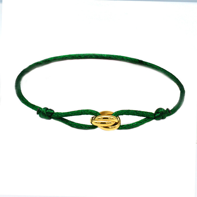 Ladies bracelet with adjustable cord and elegant decorative knot – stylish women's bracelet