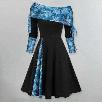 Michelle – Elegant Swing Dress with One Shoulder