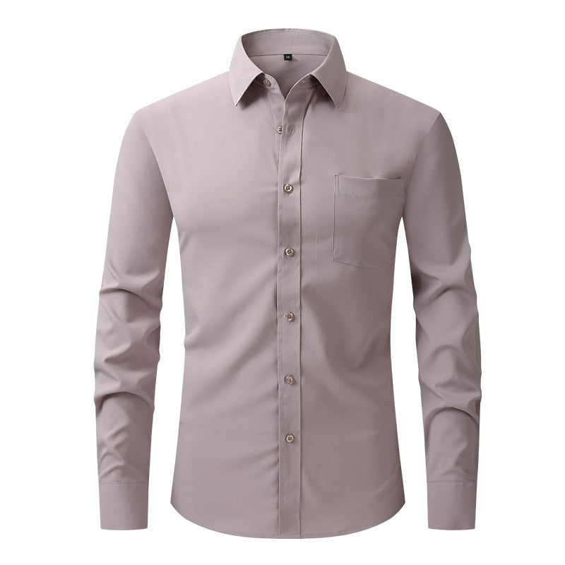 Men's Classic Shirt with Long Sleeves – Stylish Basic for Office or Occasions