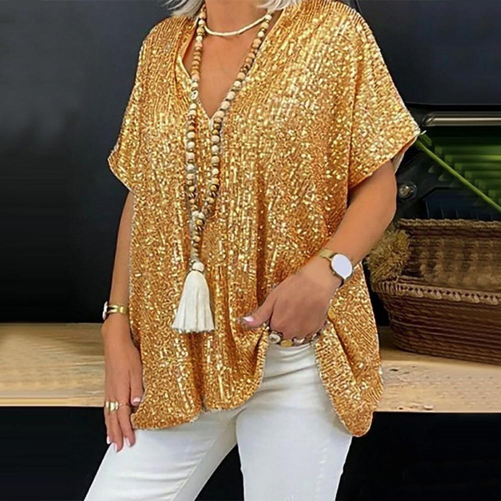 Audrey – Loose Pullover Sequin T-shirt