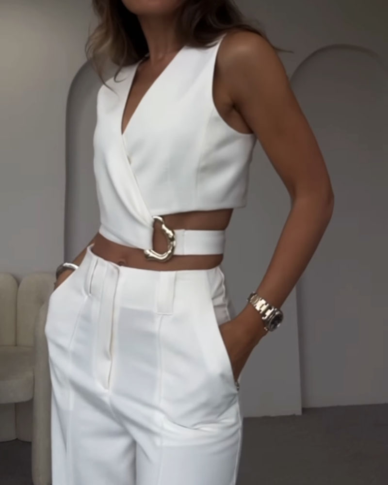 Julie – Crop Top and Long Pants