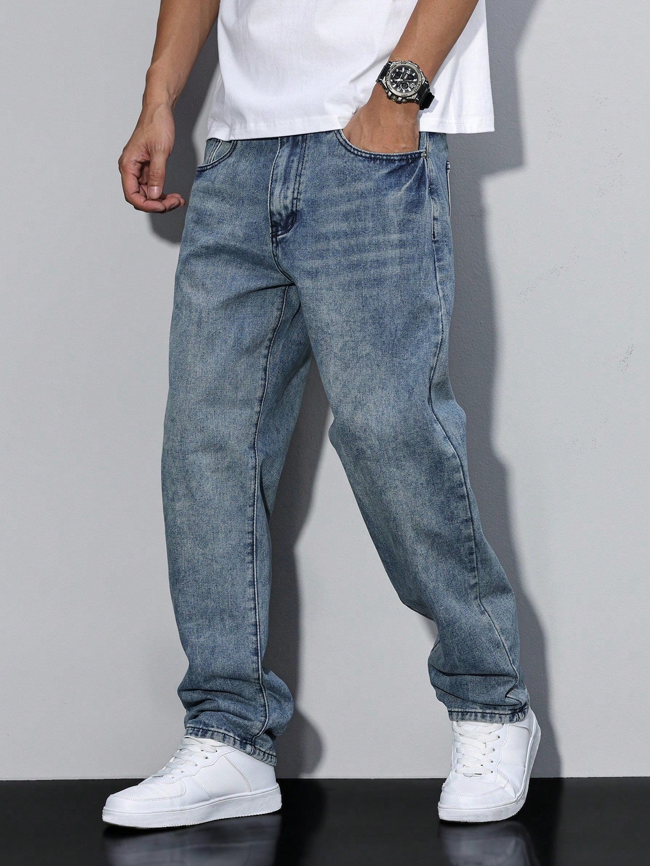 Men's Loose Casual Jeans Streetwear Comfortable Denim Pants