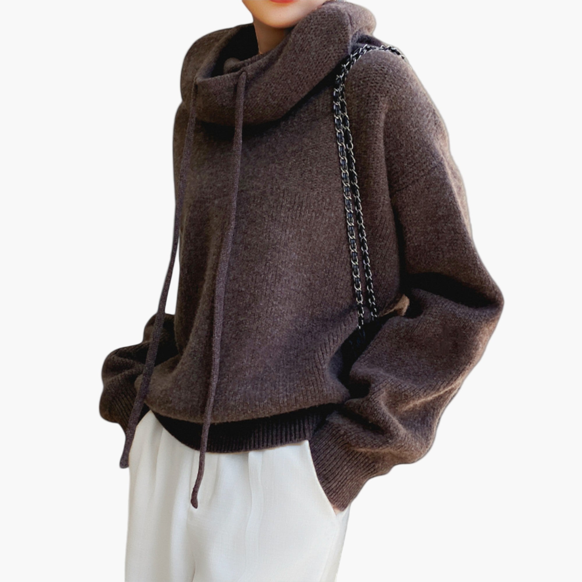 Women's Knitted Hoodie Sweater – Casual & Comfortable Streetwear for Every Day
