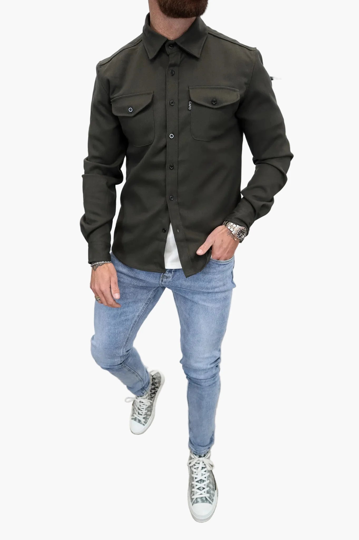 Fashionable Men's Shirt Jacket - Casual Style Coat for Daily Use