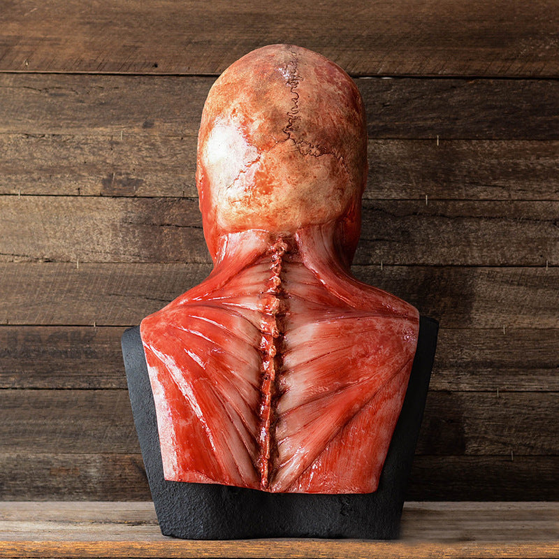 Halloween Skeleton Muscle Mask Latex – Creepy Costume & Decoration for Adults