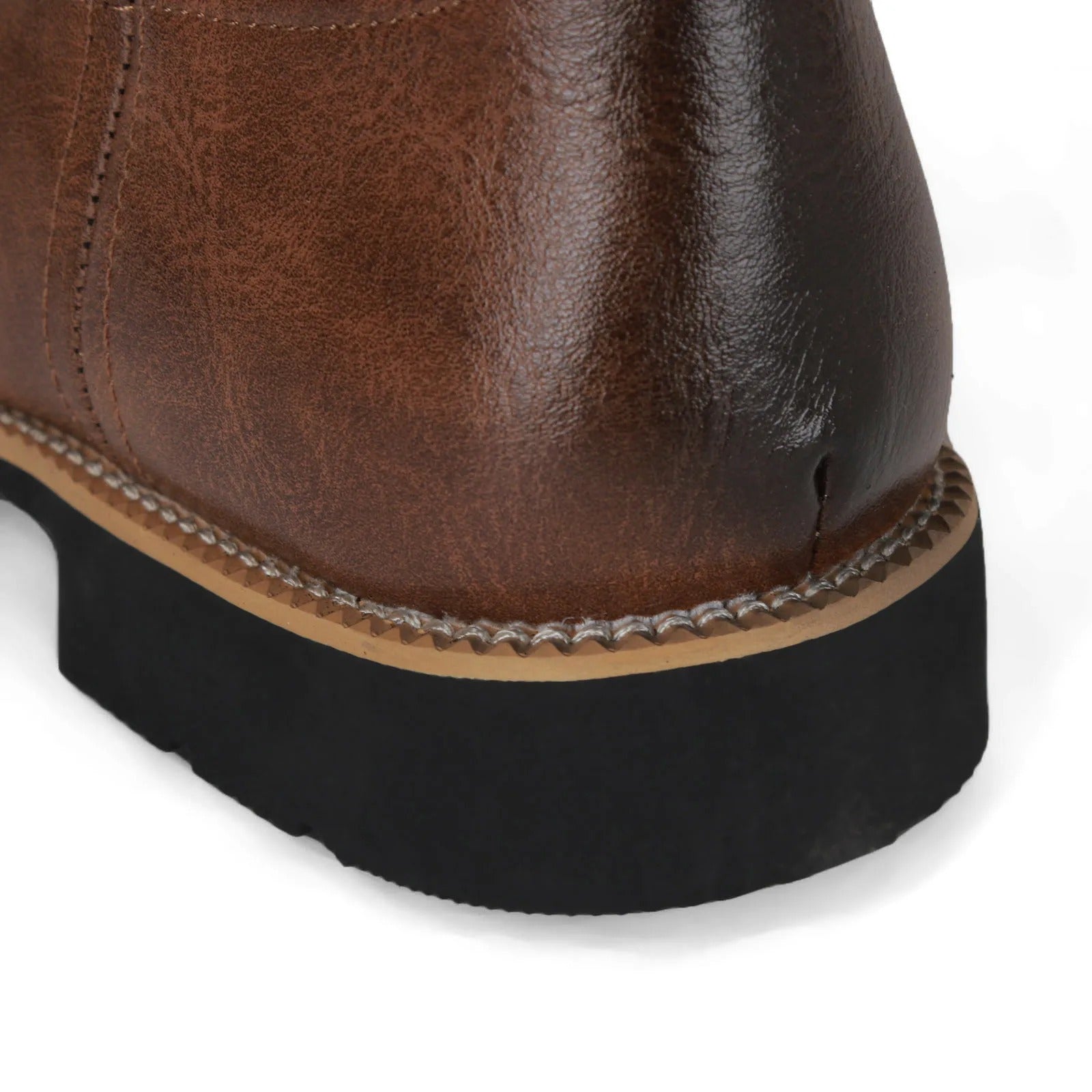 Men's cowboy boot – classic western boot with decorative stitching and block heel