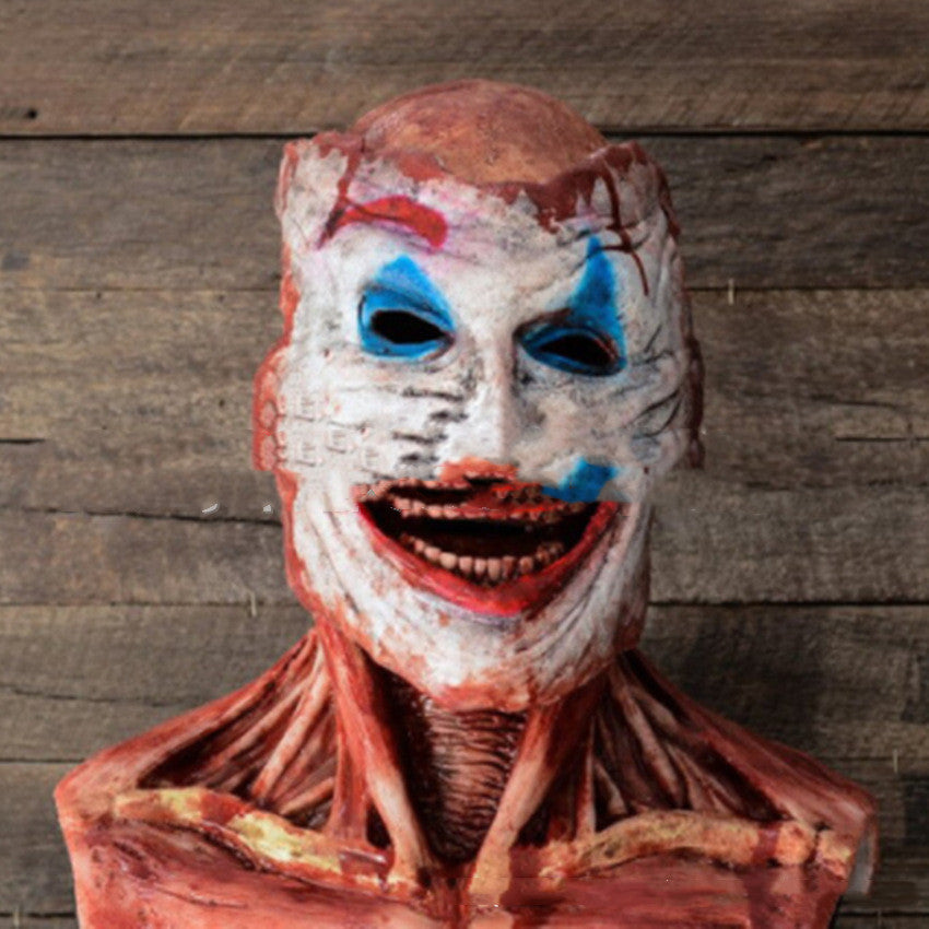 Halloween Horror Clown Mask – Unisex – Realistic and Frightening for Halloween Party & Decoration
