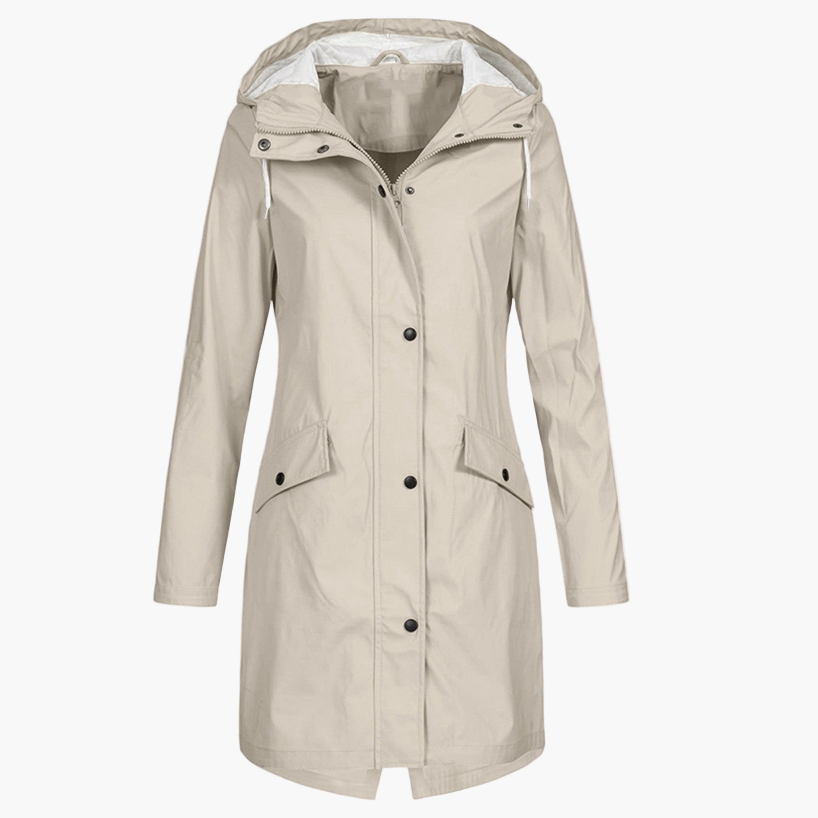 Women's Raincoat Windproof Long Model – Stylish Waterproof Parka for Outdoor & Daily Use