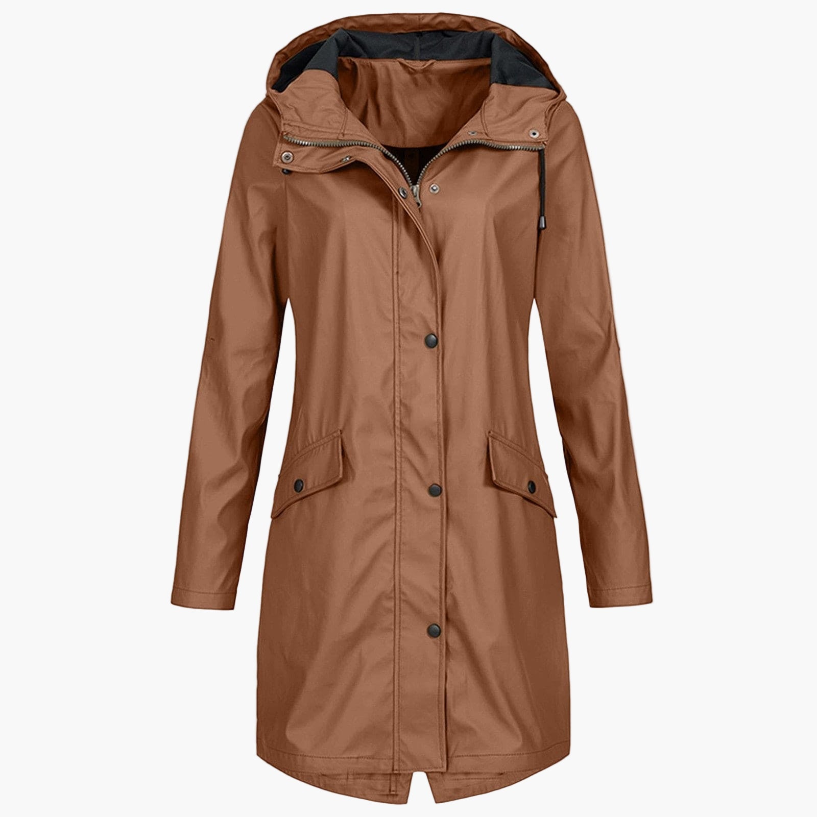 Women's Raincoat Windproof Long Model – Stylish Waterproof Parka for Outdoor & Daily Use