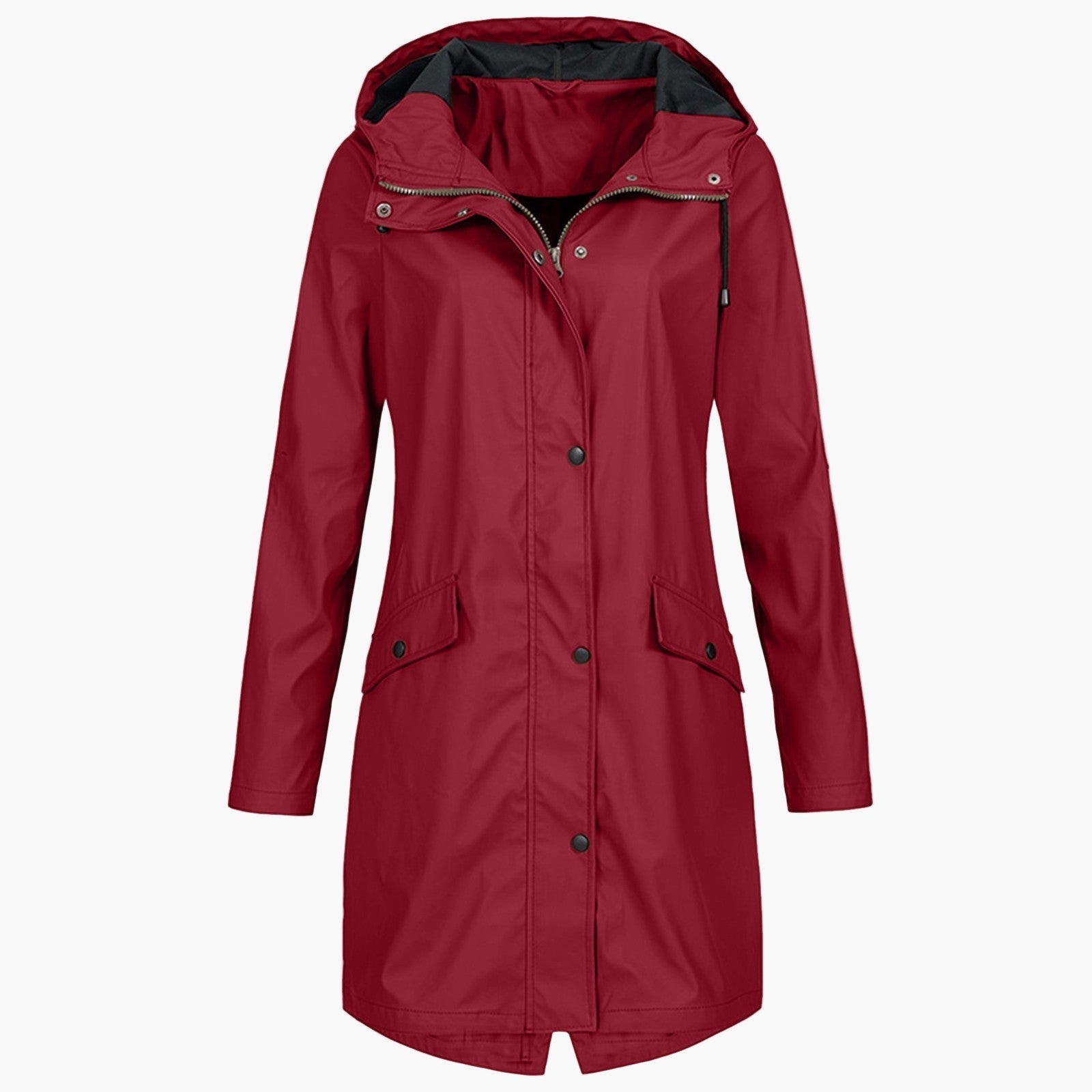 Women's Raincoat Windproof Long Model – Stylish Waterproof Parka for Outdoor & Daily Use