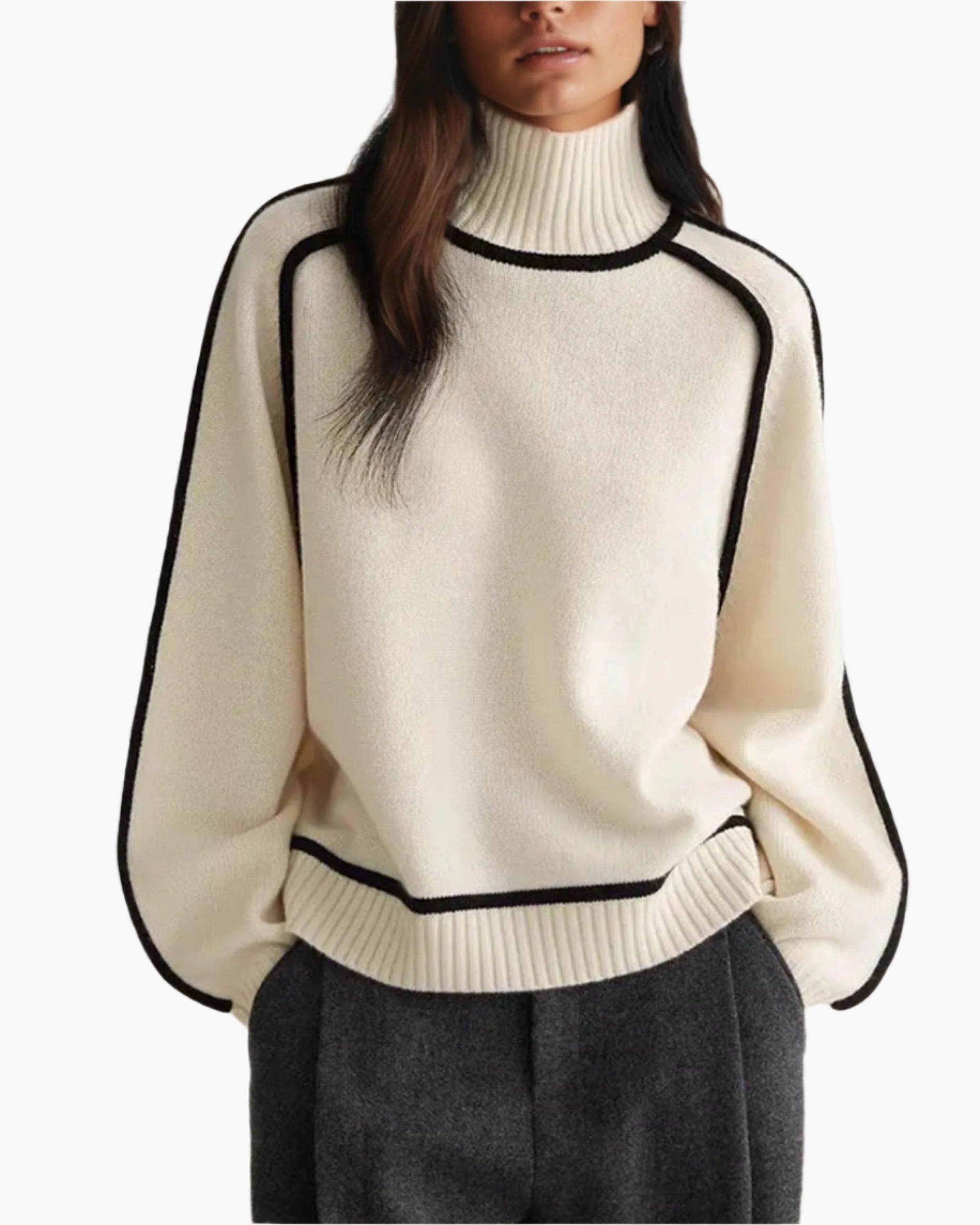 Women's Knitted Turtleneck Sweater – Modern Elegance for Autumn & Winter