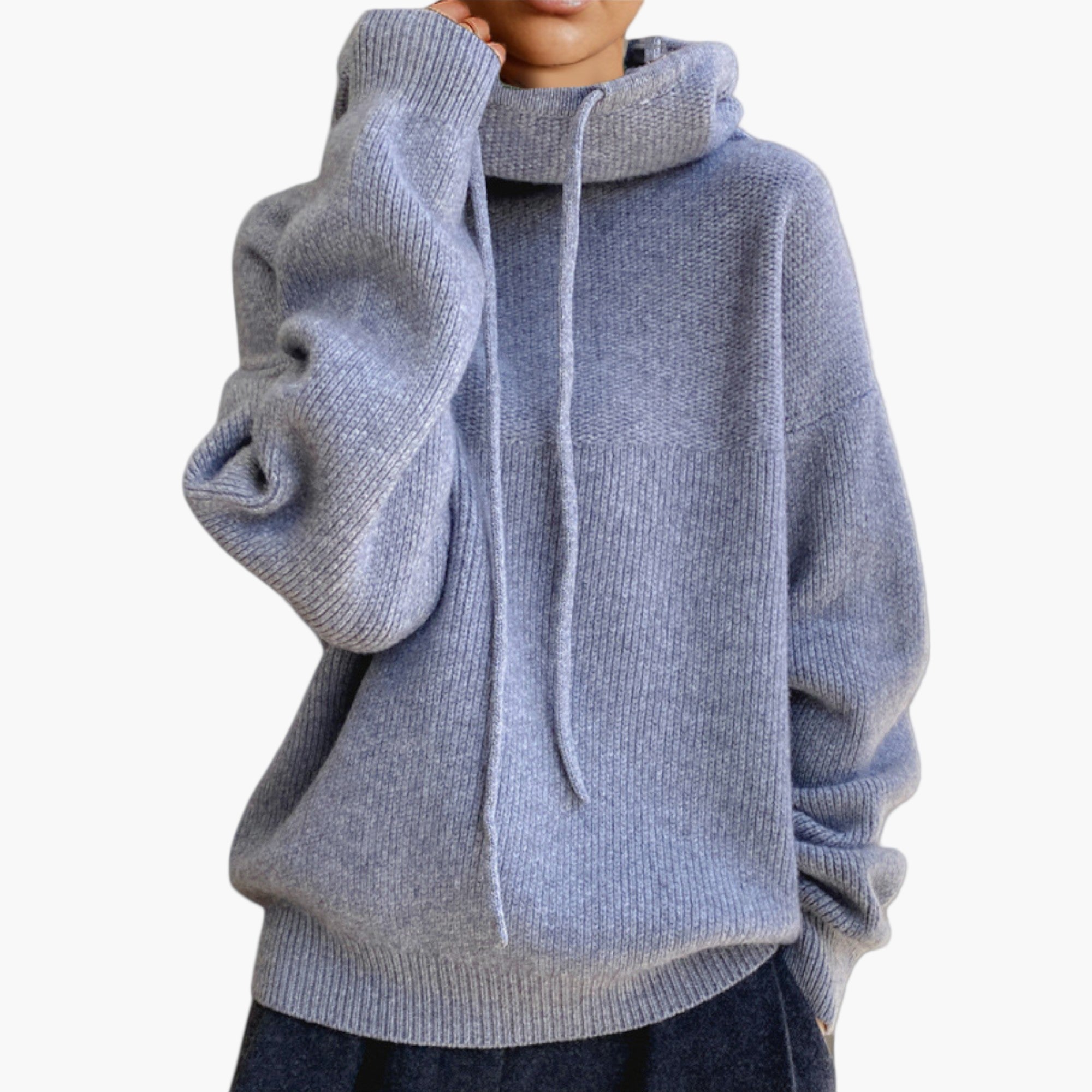 Women's Knitted Hoodie Sweater – Casual & Comfortable Streetwear for Every Day