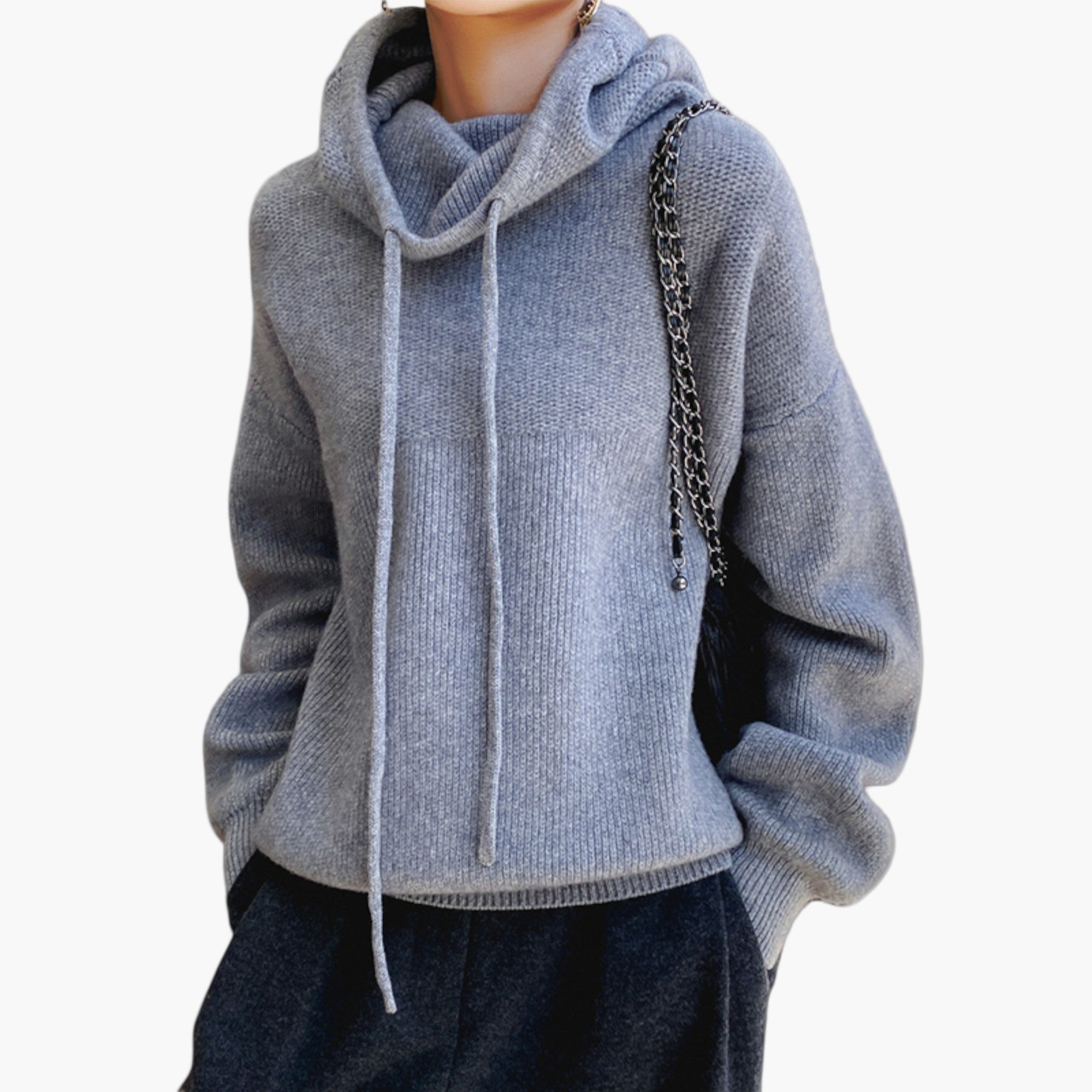 Women's Knitted Hoodie Sweater – Casual & Comfortable Streetwear for Every Day