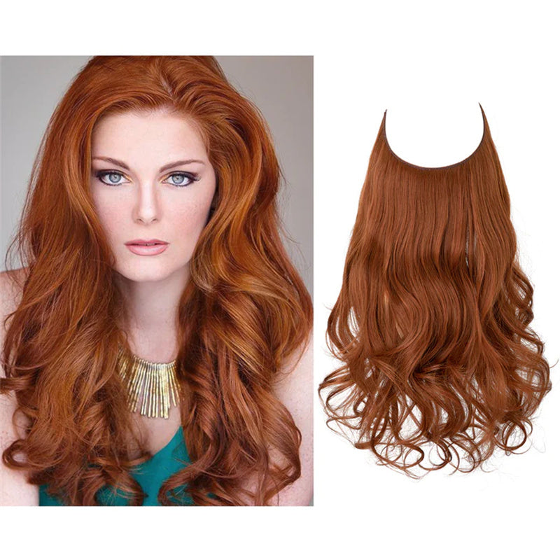 Naturally Looking Women's Wig with Loose Curls and Layered Halo Style