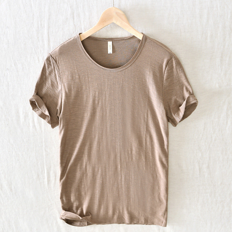 Tim – Breathable Short Sleeve T-shirt in Solid Color