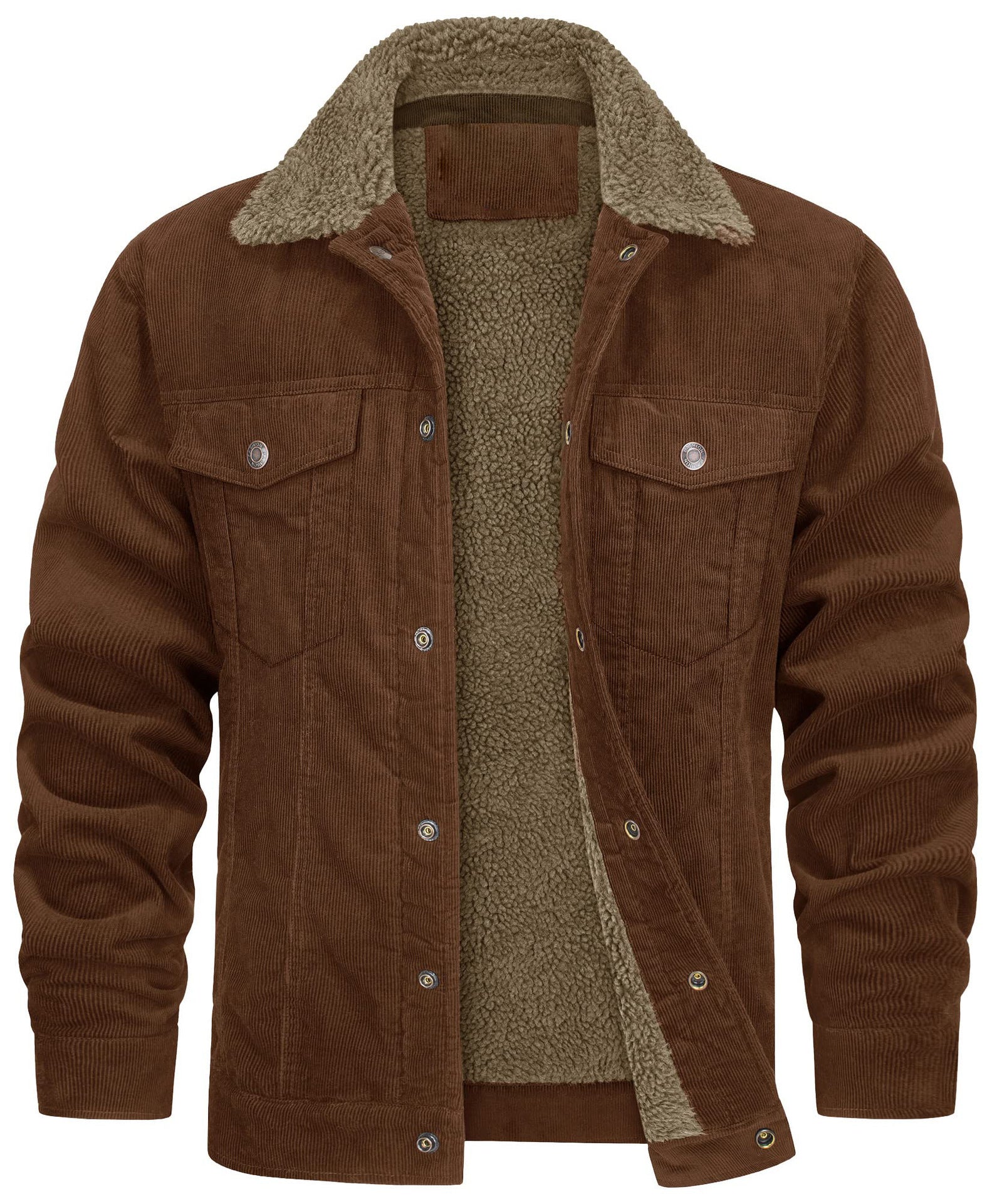 Robbie – Corduroy Long Sleeve Plush Jacket