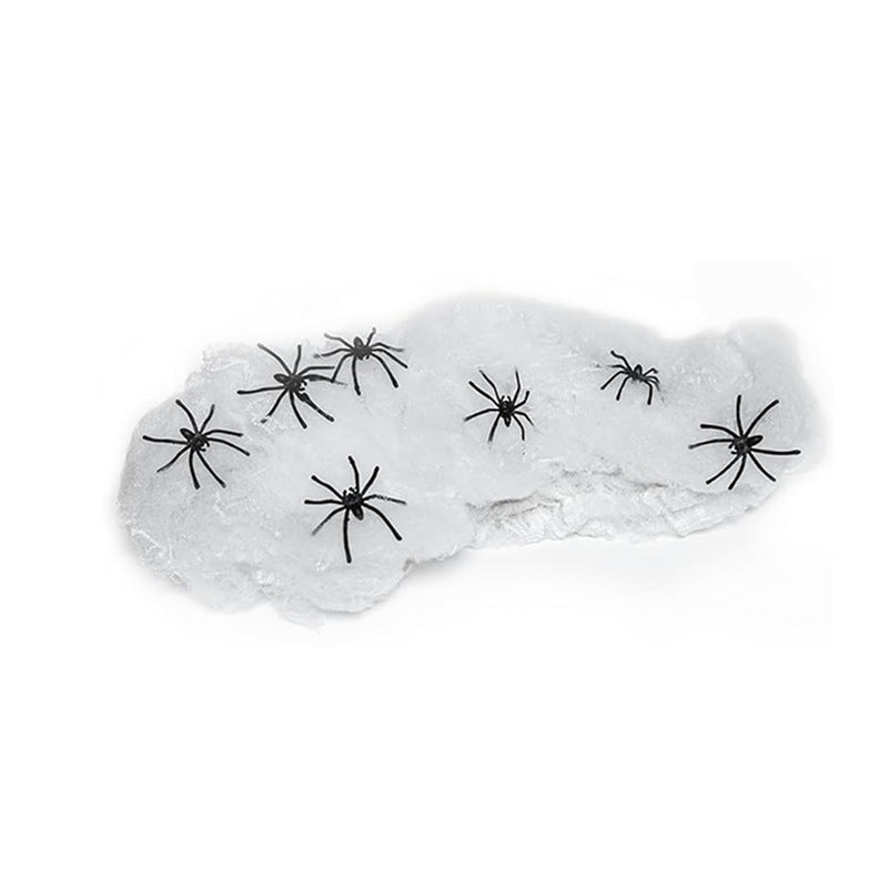 Halloween Spinrag Decoration with Fake Spiders – Decoration for Party, Garden and Home
