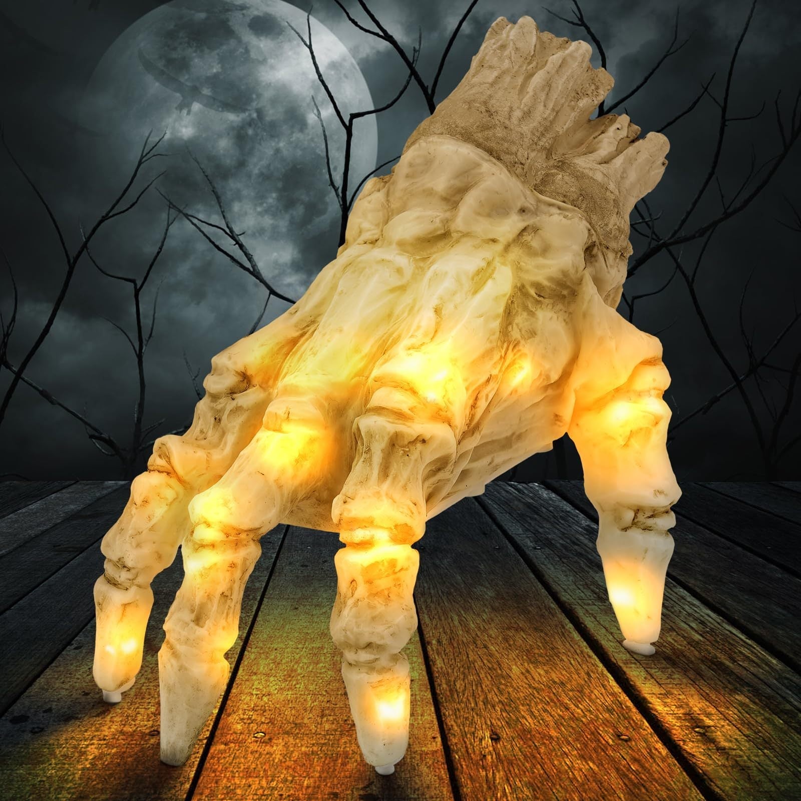 Halloween Decoration Electric Ghost Hand With Light and Sound For Creepy Atmosphere