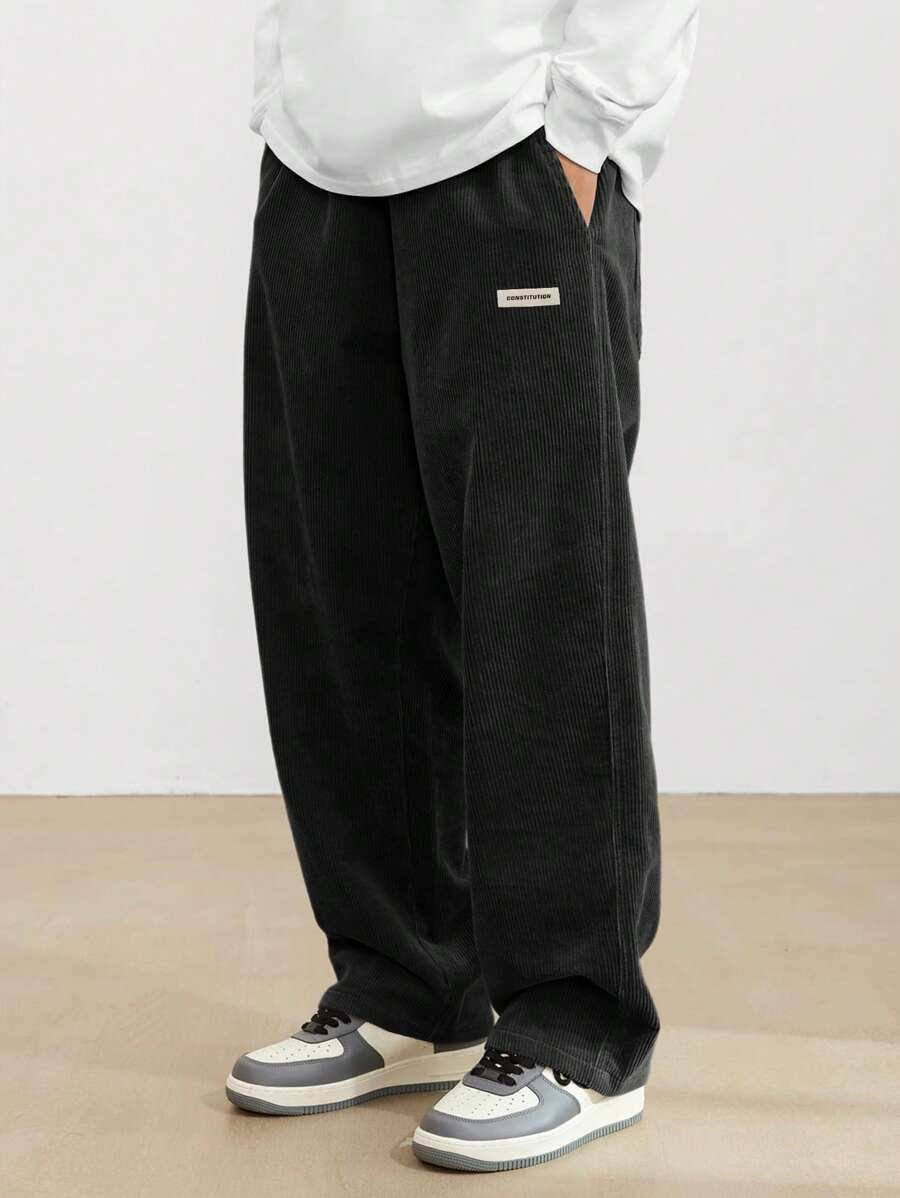 Men's wide streetwear pants with loose fit – casual comfort for every day