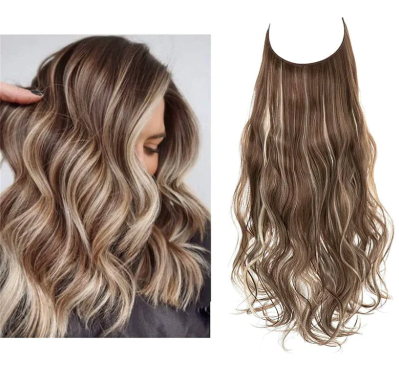 Naturally Looking Women's Wig with Loose Curls and Layered Halo Style
