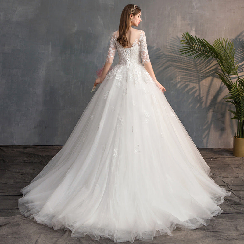 Jasmine – Wedding Dress with Lace Sleeves