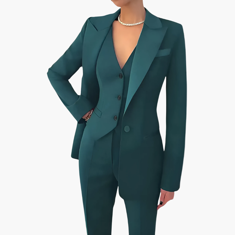 Women's Three-Piece Suit with Tailored Fit – Elegant Business & Evening Wear