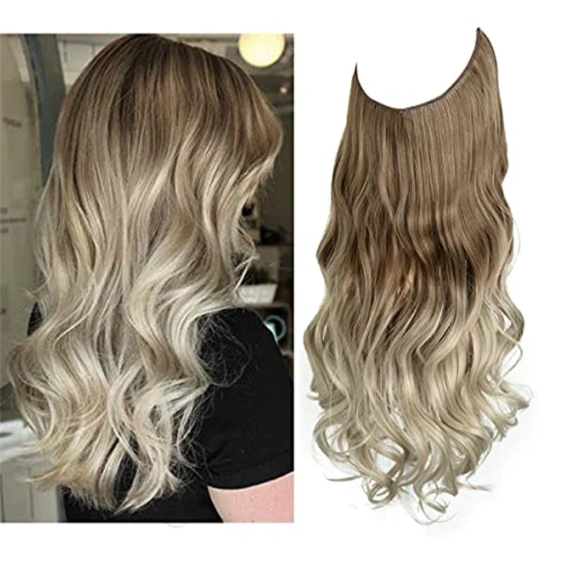 Naturally Looking Women's Wig with Loose Curls and Layered Halo Style