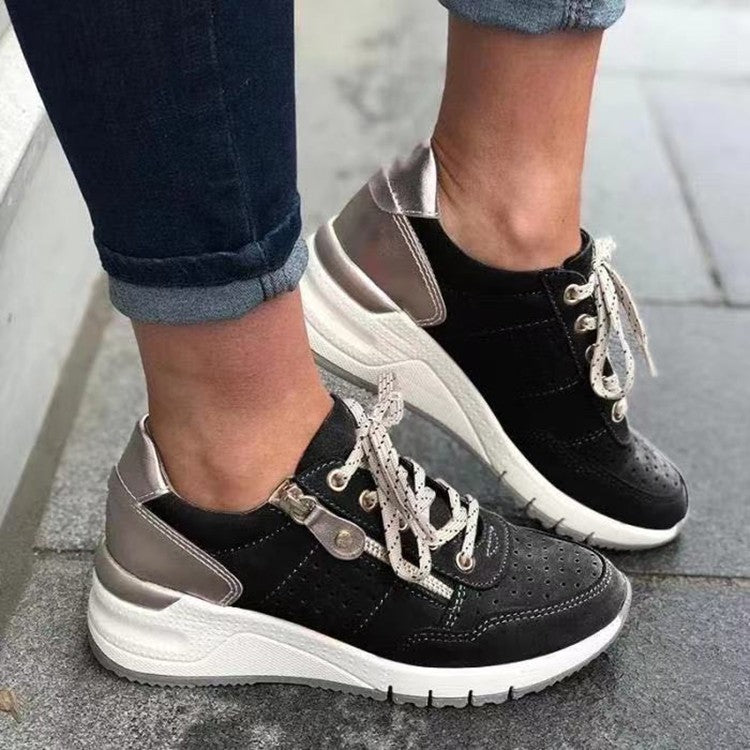 Jessica – Fashionable Lace-up Shoes for Women with Comfortable Thick Sole