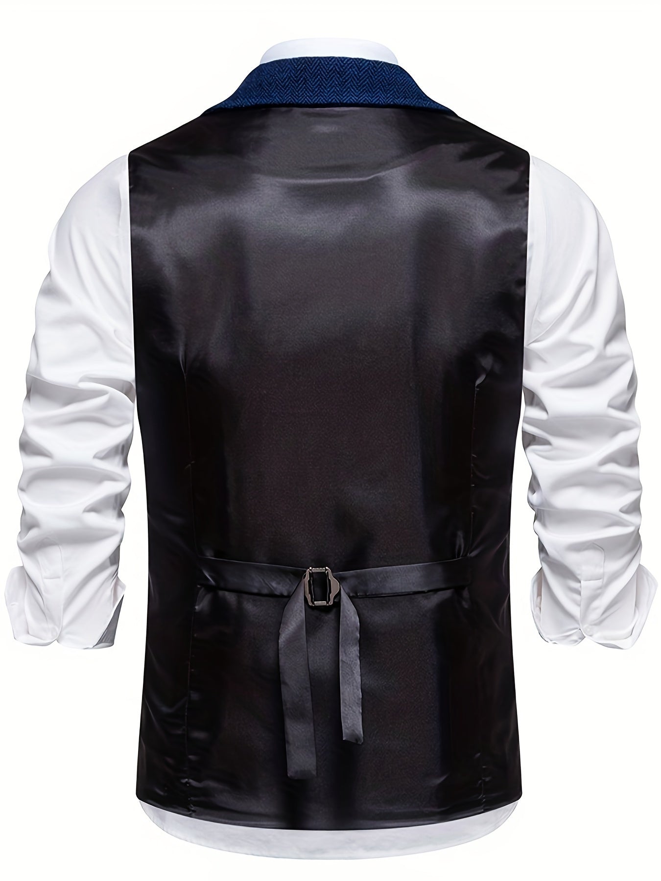 Men's Vest Retro Style Business Chic – Vest with Notched Collar