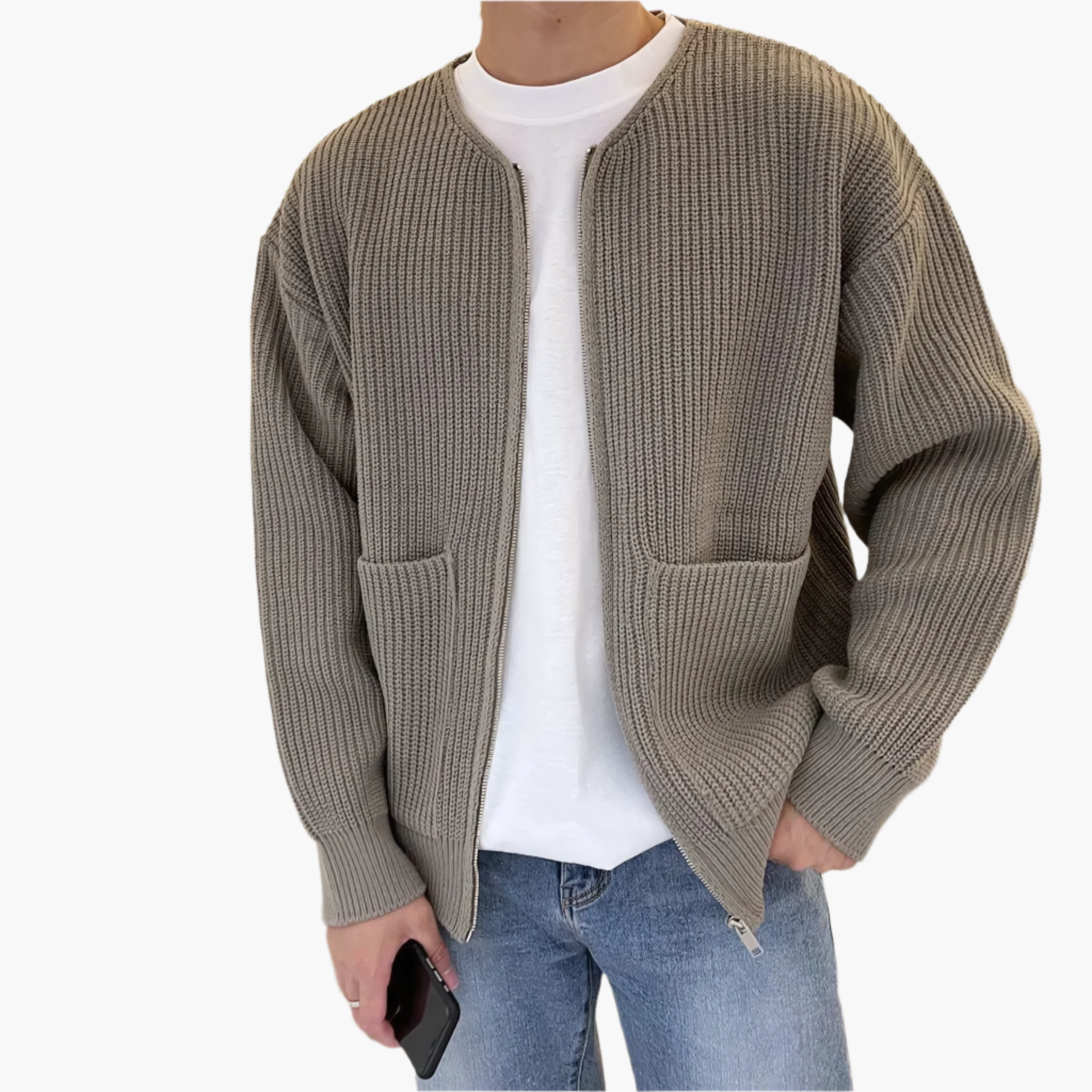 Men's Cardigan Casual Knitted Jacket Stylish Comfortable Daily