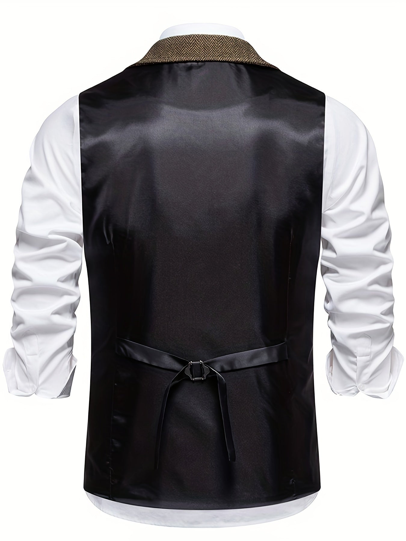 Men's Vest Retro Style Business Chic – Vest with Notched Collar