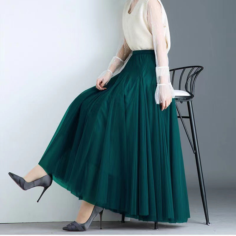 Women's pleated midi skirt – elegant A-line with flair for party, work & weekend