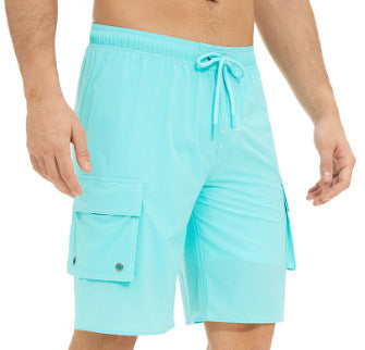 Isaac – Solid Color Beach Shorts for Men