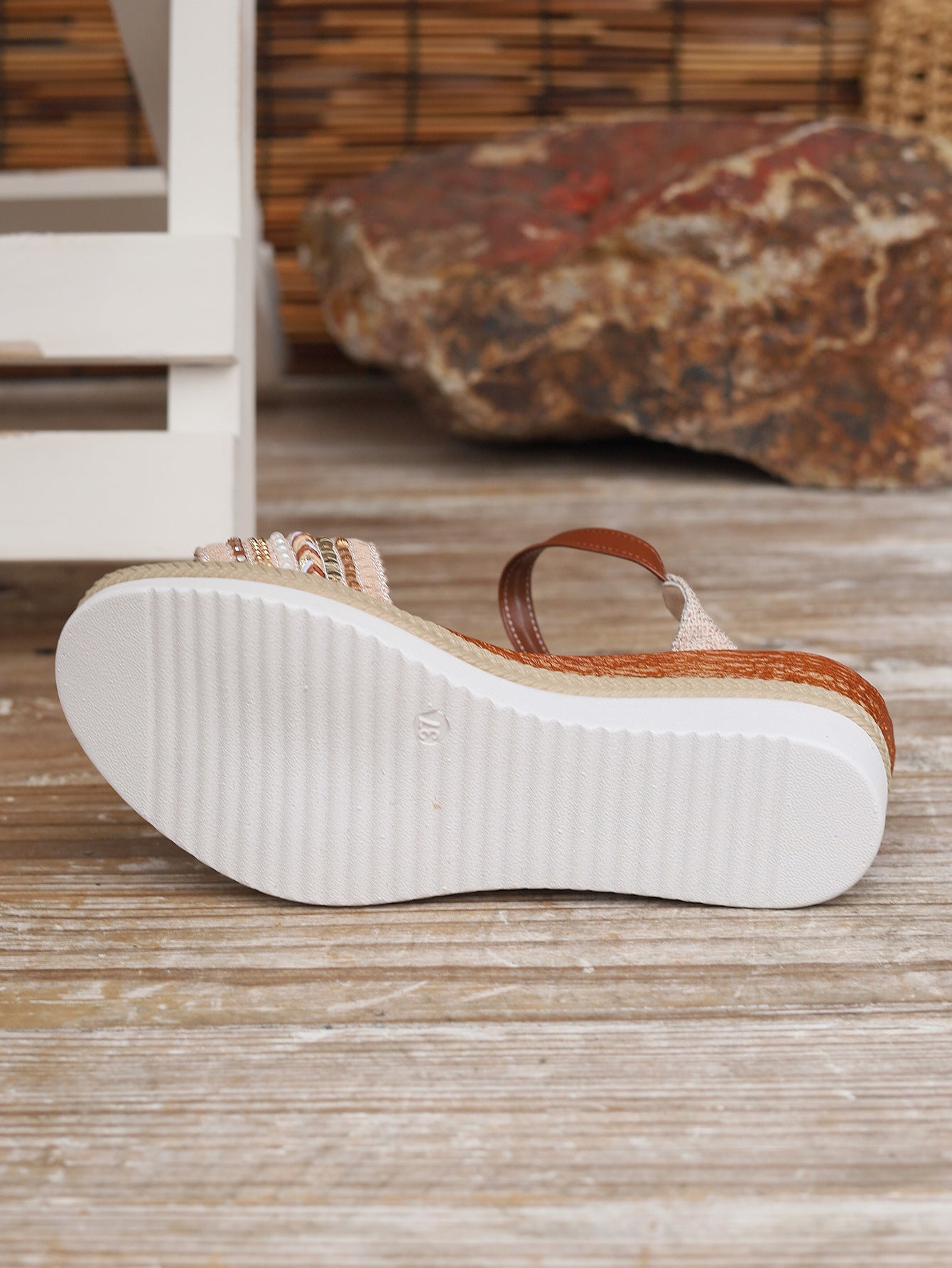 Julia – Women's Sandals with Thick Rope Edge Sole