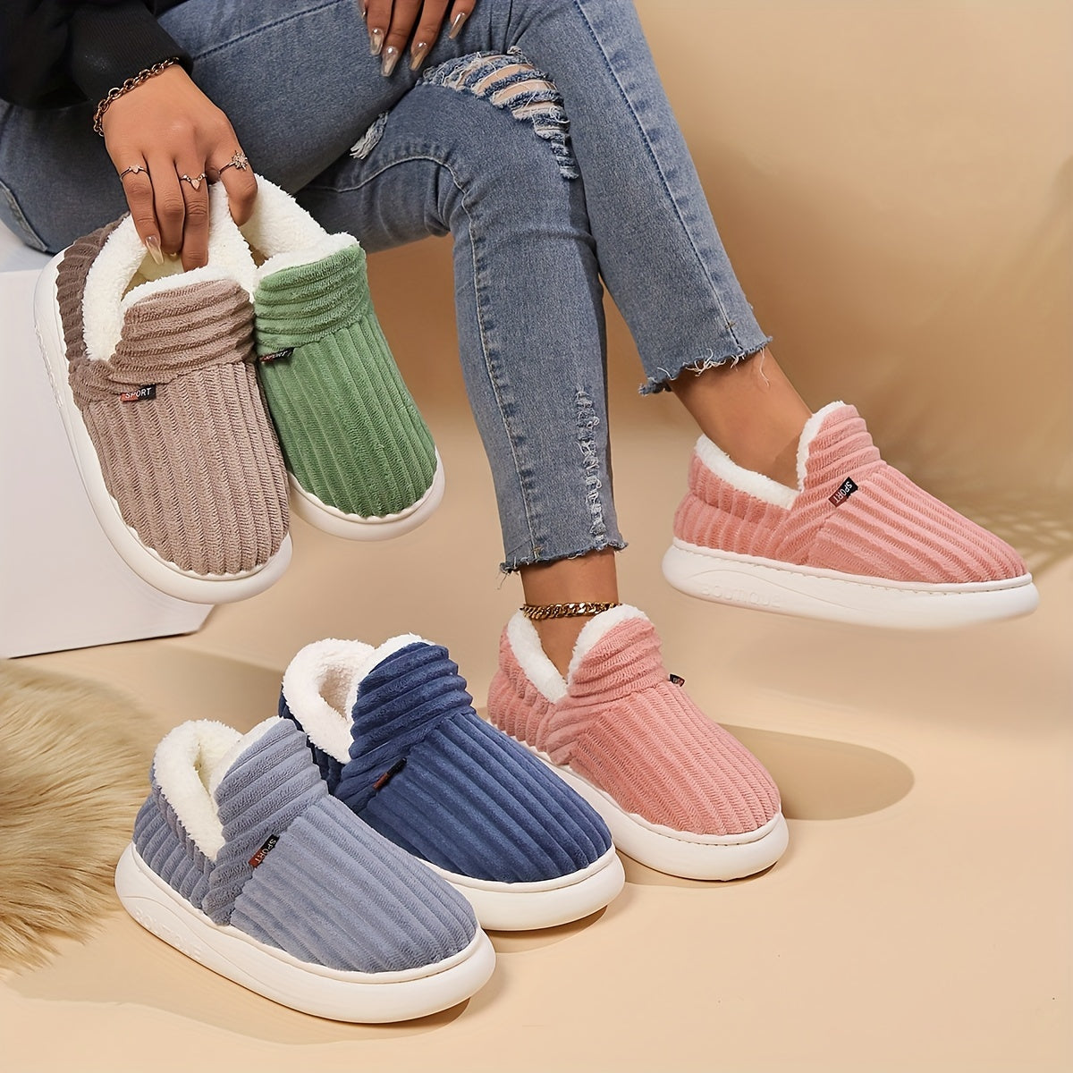 Women's Winter Slippers – Comfortable Warm House Slippers for Indoors