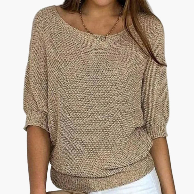 Women's Knitted Casual Sweater – Comfortable Feminine Fashion for Daily Use