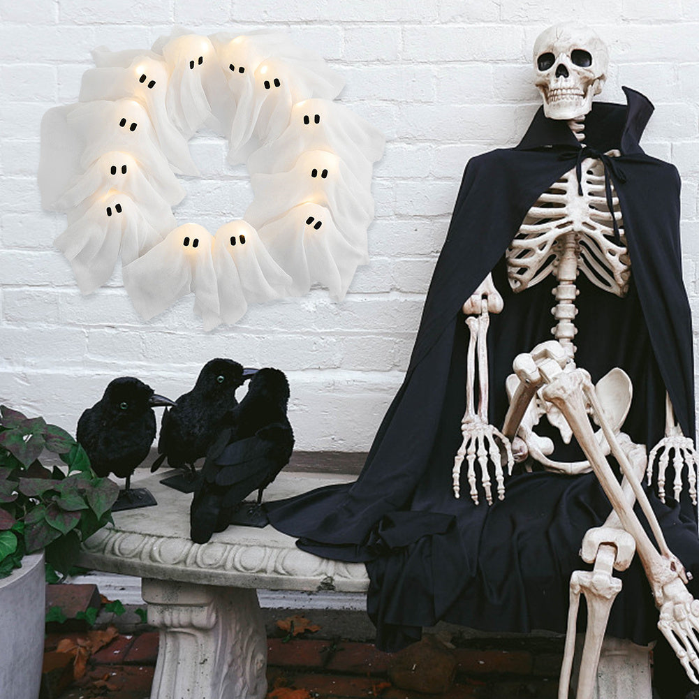 Halloween Spooky Ghost Wreath Decoration for Party and Door