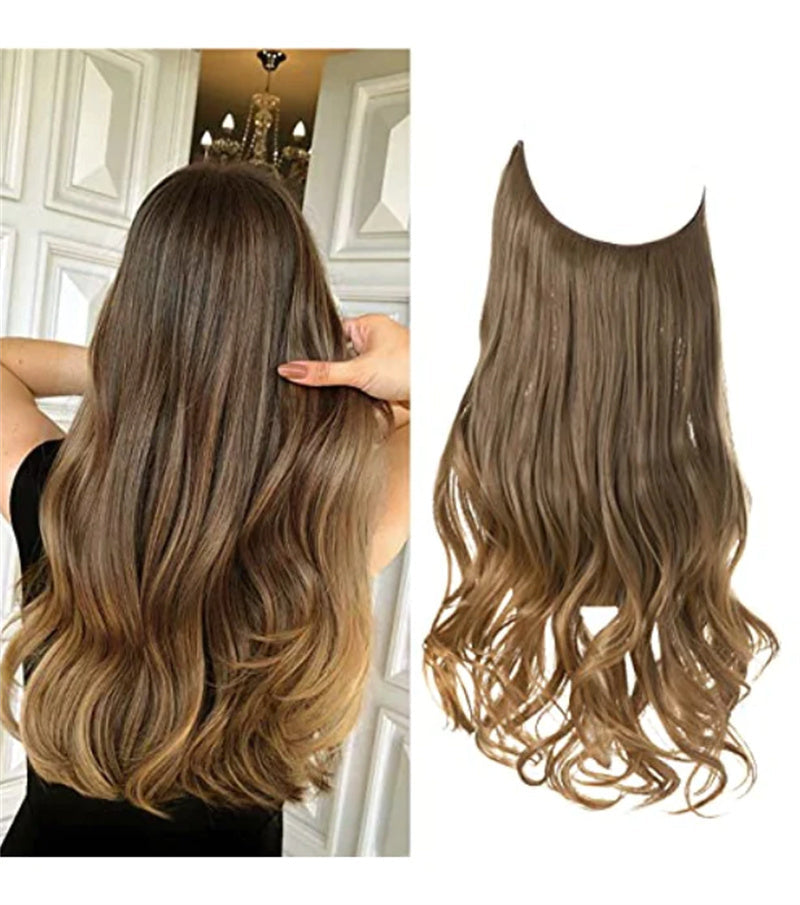 Naturally Looking Women's Wig with Loose Curls and Layered Halo Style